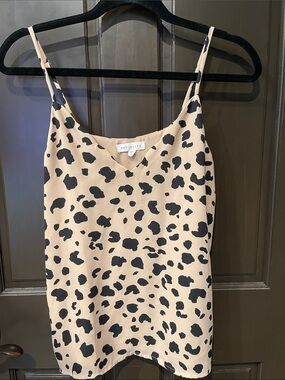 Socialite Tan and Black Leopard Print Camisole